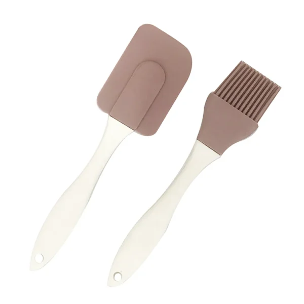 MINI Wooden Handle Heat Resistant Kitchen Cookware Bakeware Baking Cooking Basting BBQ Barbecue Silicone Pastry Oil Brush - 图片 2