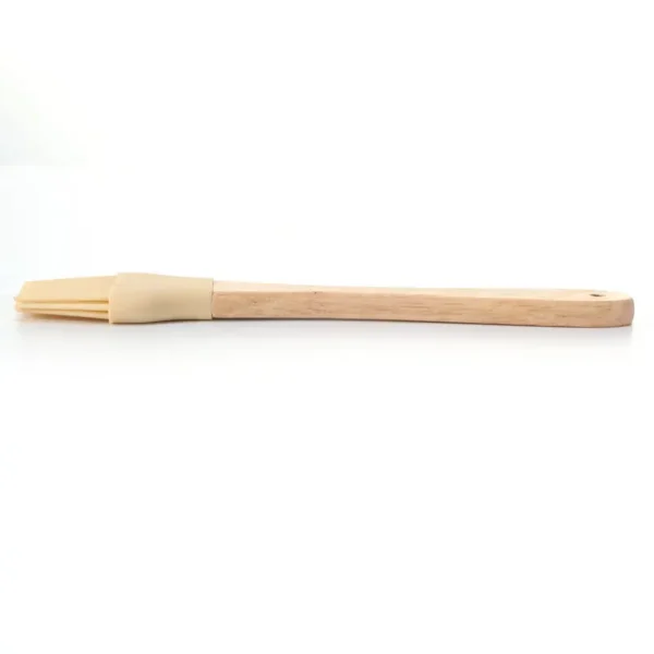 Food Grade Wooden Handle Heat Resistant Kitchen Cookware Bakeware Baking Cooking Basting BBQ Barbecue Silicone Pastry Oil Brush - 图片 3