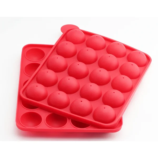 20 Holes Silicone Hard Candy Lollipop Mold Cake Pop Mold Tray DIY 3d Chocolate Fondant Mold for Cake Decorations