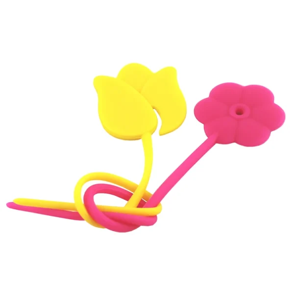 Factory Sale Silicone Cable Tie Reusable Hook and Loop Flower Shape Nylon Soft Silicone Cable Tie and Fixings Durable Straps