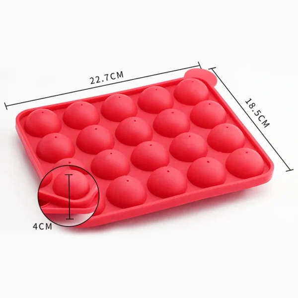 20 Holes Silicone Hard Candy Lollipop Mold Cake Pop Mold Tray DIY 3d Chocolate Fondant Mold for Cake Decorations - Image 6