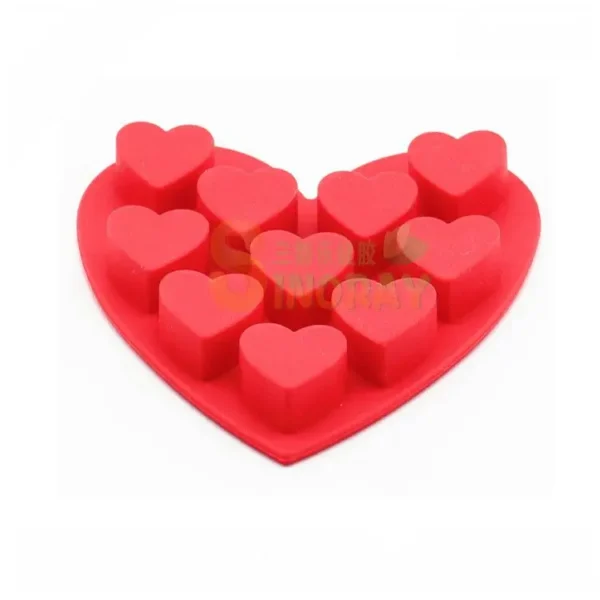 Silicone Bakeware Heart Cake Mold Ice Mold BPA Free Food Grade Heart Shape 3d DIY Silicone Cake Pan Handmade Cake Mold - 图片 2