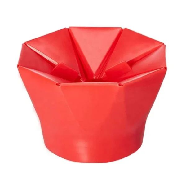 Easy to Use Popcorn Popper Maker Microwave Safe Durable Collapsible Magic DIY Soft Silicone Popcorn Popper Maker Bowl With Lid - 图片 3