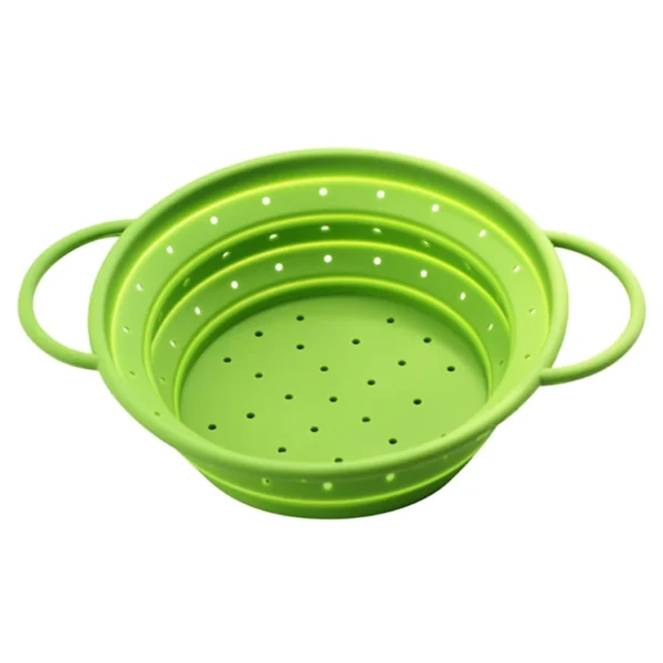 Heat Resistant Foldable Silicone Colander Folding Silicone Strainer Eco-friendly High Quality Houseware Collapsible