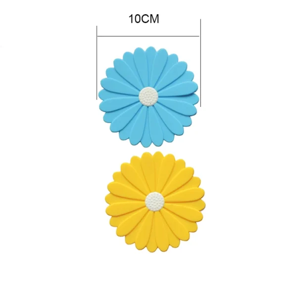 Flower Shape Soft Non Slip Cup Mat Silicone coaster - Image 2