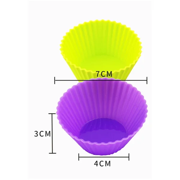 Customize Silicone Muffin Cups Non-stick Cupcake Baking Liners Muffin Molds Silicone Cupcake Baking Cups - 图片 6