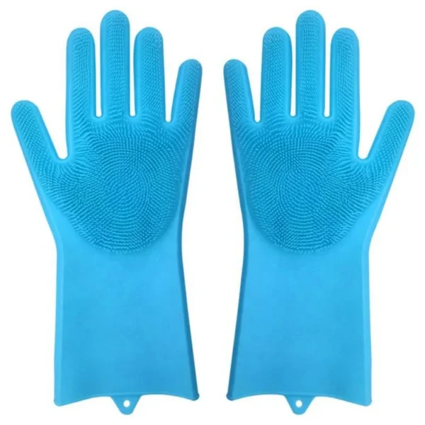 Silicone Cleaning Gloves Heat-Resistant, Multi-Purpose Scrubbing Gloves for Kitchen and Household Cleaning - Image 2