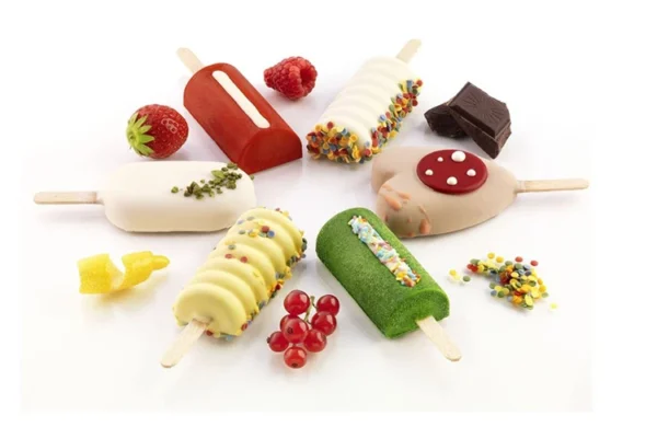 Silicone Ice Cream Molds, Reusable Popsicle Maker for Kids & Adults, DIY Ice Pop Mold Tray - Image 5