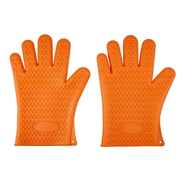 Non-Stick Waterproof Heated Resistant Kitchen BBQ Grilling Cooking Glove Oven Mitts Silicone Gloves