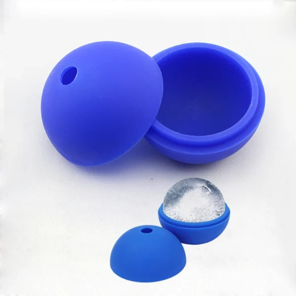 BPA Free 7.5cm Large Custom logo Round Ice Cream Cube Maker Silicone Mold Ice Ball for Whisky