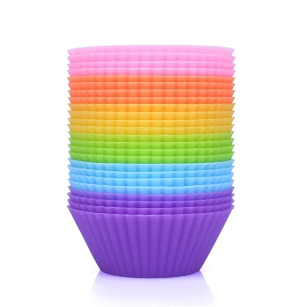 Customize Silicone Muffin Cups Non-stick Cupcake Baking Liners Muffin Molds Silicone Cupcake Baking Cups - 图片 2