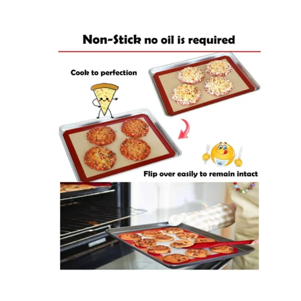 Silicone Heat Resistant Baking Mat Non-Slip, Durable Kitchen Tool for Safe Cooking and Baking - Image 5