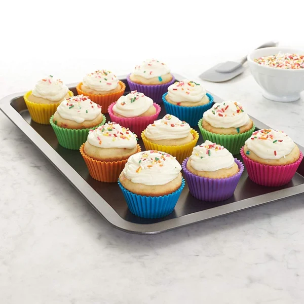 Customize Silicone Muffin Cups Non-stick Cupcake Baking Liners Muffin Molds Silicone Cupcake Baking Cups - 图片 5