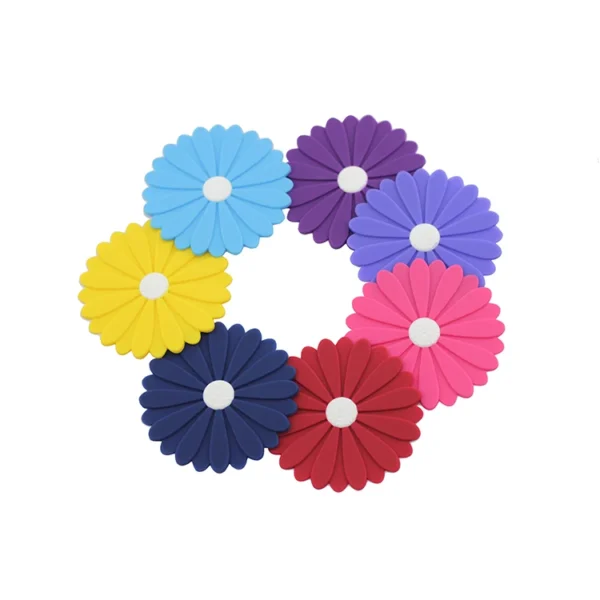 Flower Shape Soft Non Slip Cup Mat Silicone coaster