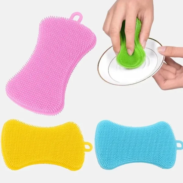 Silicone Dishwashing Brush  Durable and Eco-Friendly Kitchen Scrubber for Easy Cleaning - 图片 4