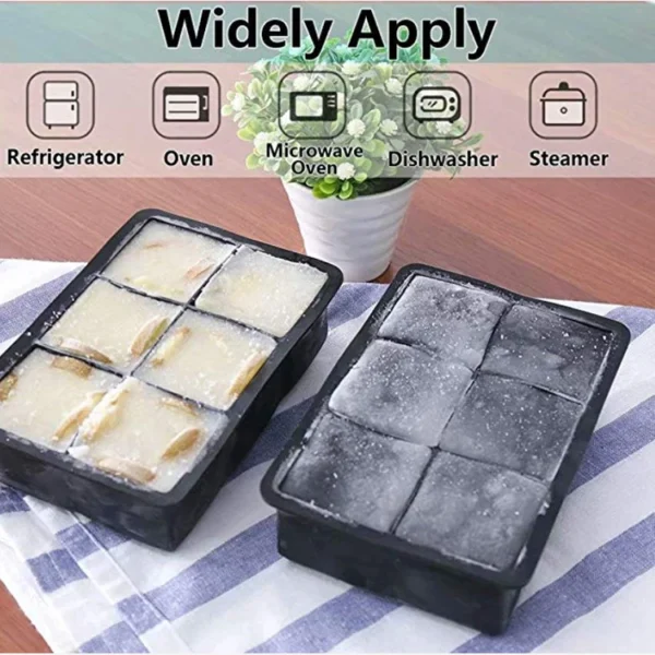 Factory Sale 4 Cavity Silicone Ice Mold With Lid Ice Cube Maker Customized - 图片 5