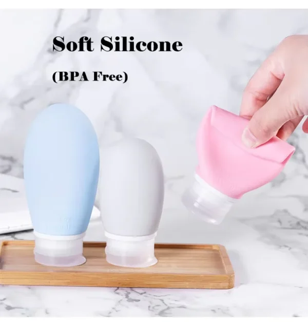 Silicone Travel Bottles Leak-Proof, Portable Travel Size Containers for Shampoo, Lotion, and Toiletries - 图片 6