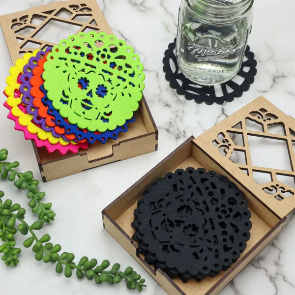 Silicone Heat Resistant Coasters Non-Slip Cup Mats for Hot and Cold Drink Protection - 图片 4