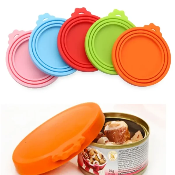 Keep Fresh Silicone Stretch Lids Reusable Can Covers for Food Leakproof Airtight Pet Cat Dog Food Storage Can Cover Lid BPA Free