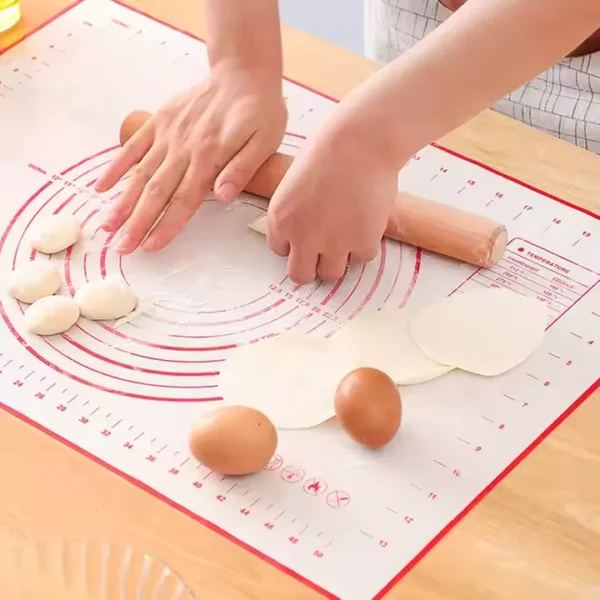 Silicone Baking Mat Non-Stick, Heat Resistant, Reusable Pastry Mat for Dough Rolling and Baking - 图片 5