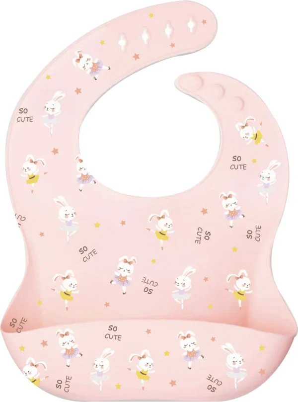 Silicone Baby Bibs Soft Adjustable BPA Free Waterproof Bibs Feeding Essentials Baby Gifts Logo & Color Customized - Image 5