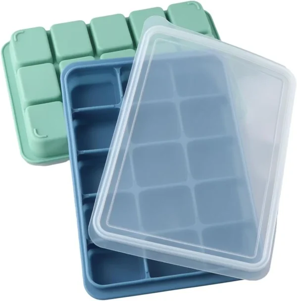 Hot Selling Silicone Ice Cube Tray 15 Grids Square Ice Cube Mold Leakproof Reusable Ice Mold With Lid BPA Free - Image 5