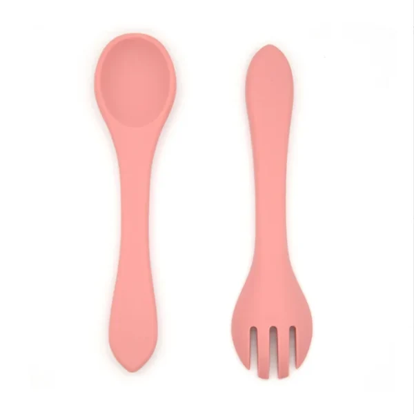 Baby Led Weaning Spoons and Forks Set Infant Silicone Spoon Feed Baby Training Utensils for Toddler Feeding Supplies for Kids - 图片 3