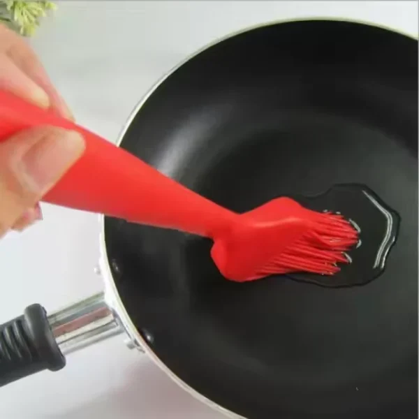 MINI Wooden Handle Heat Resistant Kitchen Cookware Bakeware Baking Cooking Basting BBQ Barbecue Silicone Pastry Oil Brush - 图片 5