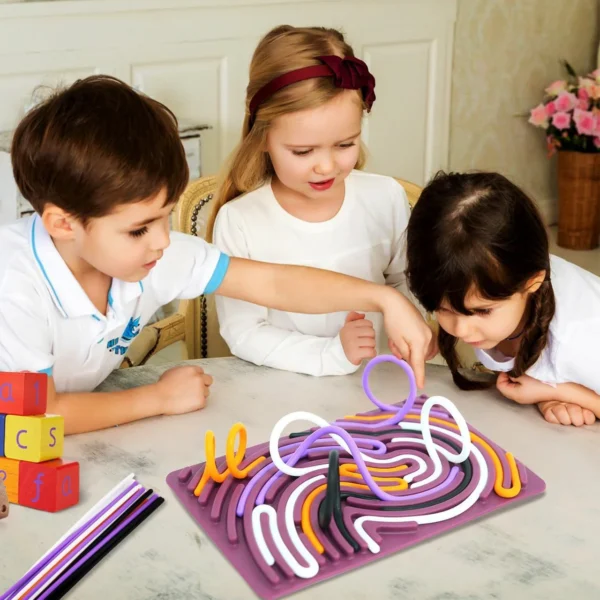 Eco-Friendly Silicone Puzzle Toy for Kids | Enhance Sensory Skills and Hand-Eye Coordination - Image 2