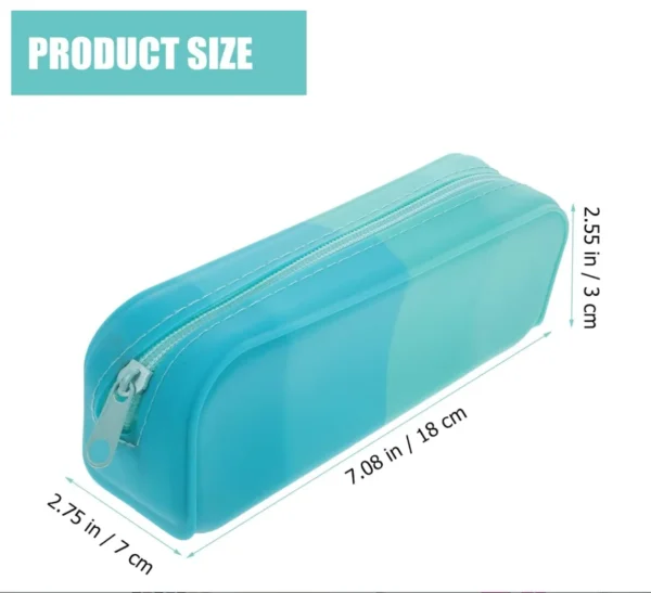 Custom Pattern Shape BPA Free Silicone Pen Pencil Punch Case Makeup Bag Silicone Pencil Case - Image 6