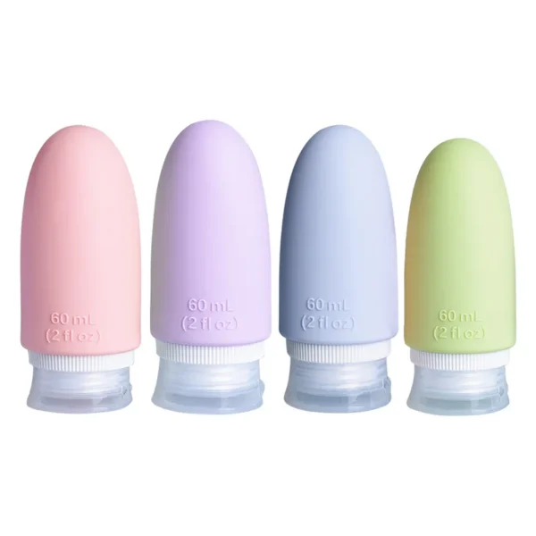 Silicone Travel Bottles Leak-Proof, Portable Travel Size Containers for Shampoo, Lotion, and Toiletries