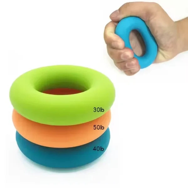 Silicone Smooth Grip Strength Ring Durable Hand Exercise Ring for Finger, Wrist, and Forearm Training - 图片 5