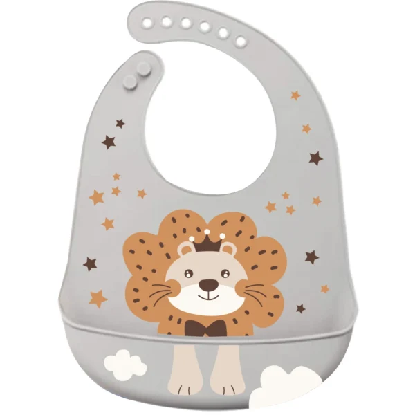 Baby Bib Silicon Customized Printed Silicon Baby Bib With Catcher - 图片 2