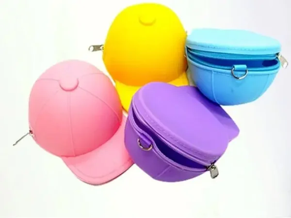 Hat Shape Children Silicone Wallet With Zipper and Lanyard Coin Purse Pattern Customization Mini Pouch Cute Money Change Purse - Image 6