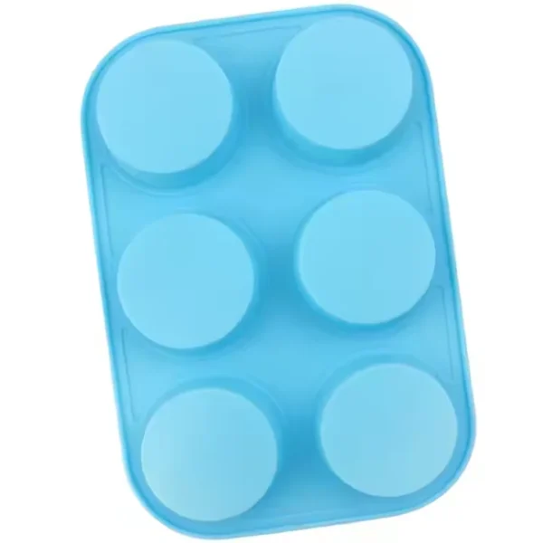 Silicone 6-Cavity Cake Mold Non-Stick, Reusable Baking Tray for Cupcakes and Muffins - Image 4