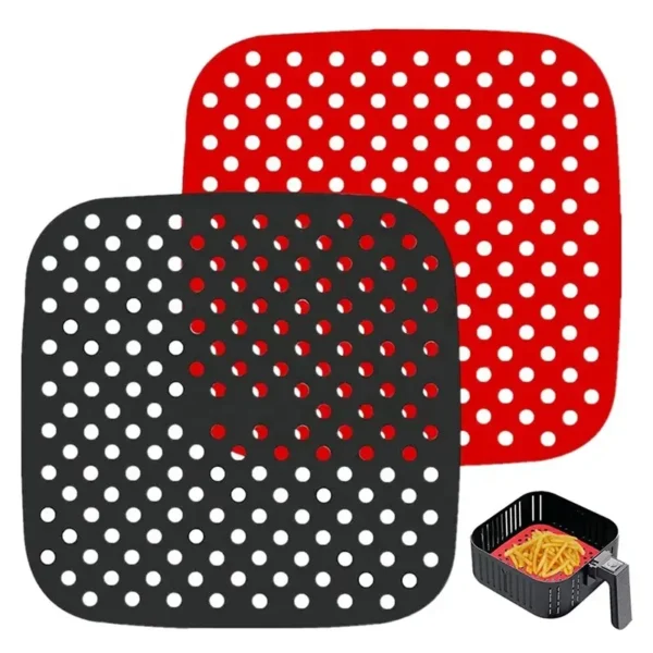 Silicone Air Fryer Liner 8 Inch 7 Inch Heat Resistant Silicone Baking Mat for Air Fryer Mat BPA Free Air Fryer Accessories