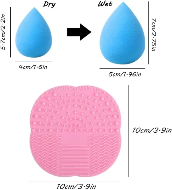 Silicone Makeup Brush Scrubber ,High-Quality Cleaning Mat for All Brush Types - 图片 5