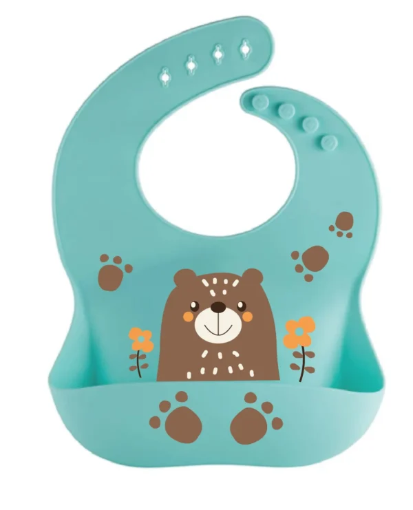 Customized Silicone Baby Bibs Baby Feeding Sets Adjustable Silicone Feeding Bibs for Baby Feeding Essentials - Image 3