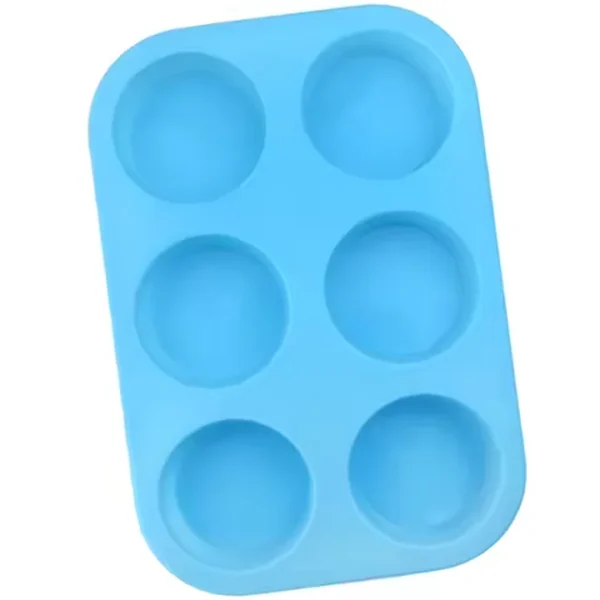 Silicone 6-Cavity Cake Mold Non-Stick, Reusable Baking Tray for Cupcakes and Muffins - Image 5