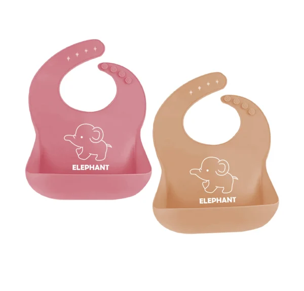 Food-Grade Silicone Baby Bib, Adjustable Waterproof Bib for Toddlers