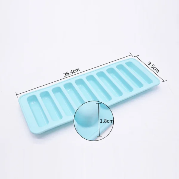 Long Thin Strip Ice Mold High Quality Silicone Mold for Chocolate Bar Silicone Cake Mold Color Customized - 图片 3