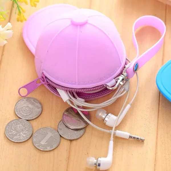 Hat Shape Children Silicone Wallet With Zipper and Lanyard Coin Purse Pattern Customization Mini Pouch Cute Money Change Purse - Image 3