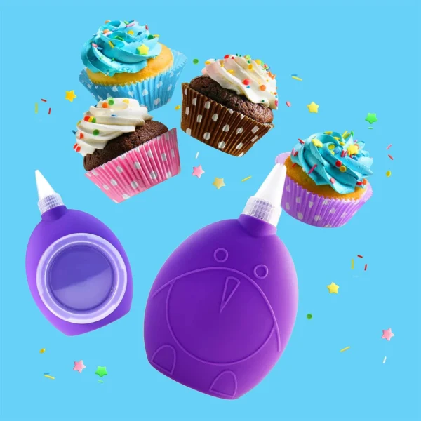 Food Grade Handmade Kitchen Tip Set Mouth Pen Gun Silicone Baking Cake Macaron Decorating Piping Pot With 6 Nozzles - 图片 3