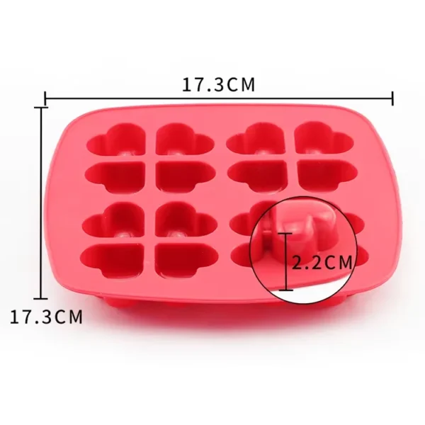 Silicone Heart Shape Chocolate Mold, Non-Stick Candy Mold for Baking and Cake Decorating - Image 4